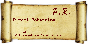 Purczl Robertina névjegykártya